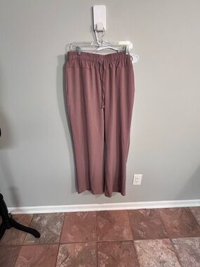 Coco + Carmen Relaxed Wide-Leg Drawstring Pants in Dusty Rose